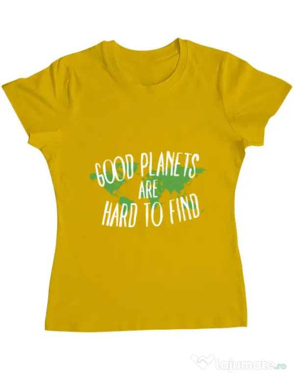 Tricou ADLER dama Good planets Galben