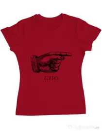 Tricou ADLER dama GTFO Rosu