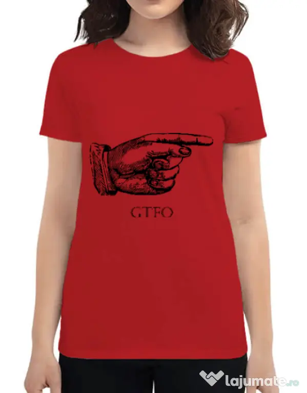 Tricou ADLER dama GTFO Rosu