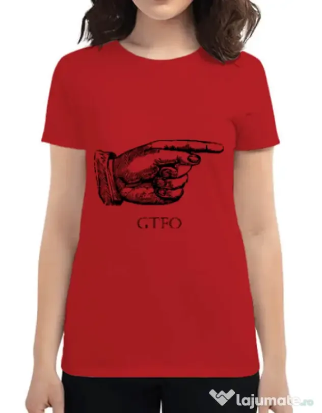 Tricou ADLER dama GTFO Rosu