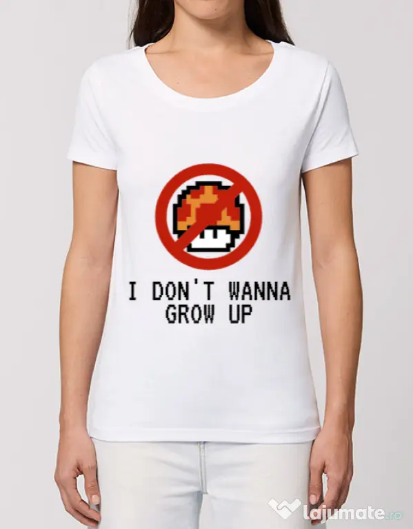 Tricou STANLEY STELLA dama I dont wanna grow up Alb