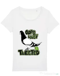 Tricou STANLEY STELLA dama I just tweeted Alb