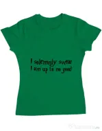 Tricou ADLER dama I solemnly swear Verde mediu