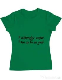 Tricou ADLER dama I solemnly swear Verde mediu