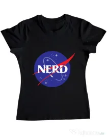 Tricou ADLER dama Nerd Negru