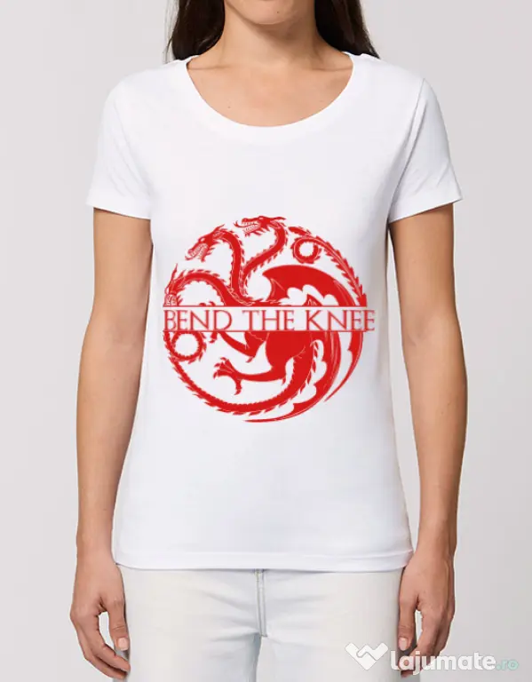 Tricou STANLEY STELLA dama Bend the knee Alb