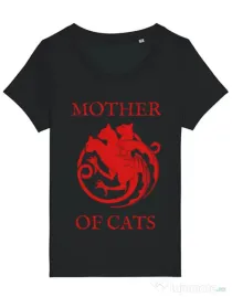 Tricou STANLEY STELLA dama Mother of cats Negru
