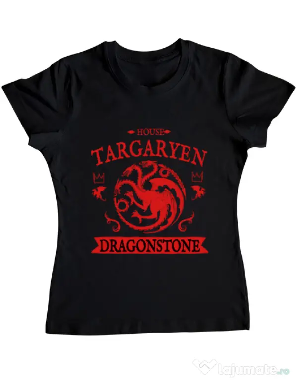 Tricou ADLER dama House Targaryen Negru