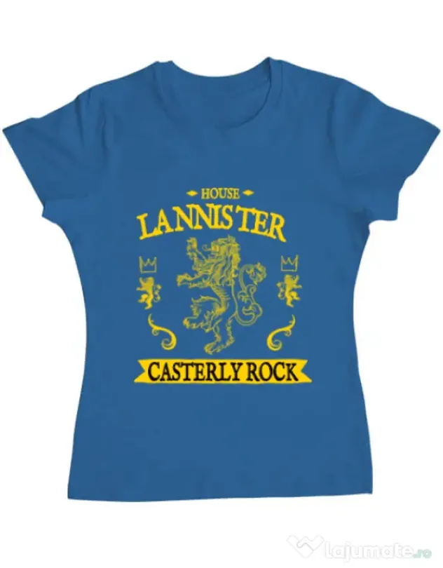 Tricou ADLER dama House Lannister Albastru azuriu