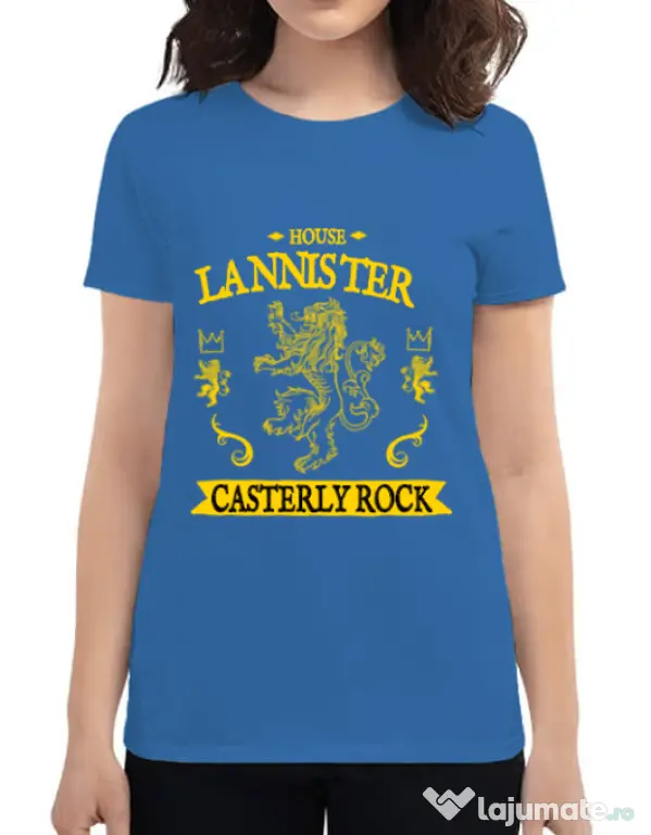 Tricou ADLER dama House Lannister Albastru azuriu