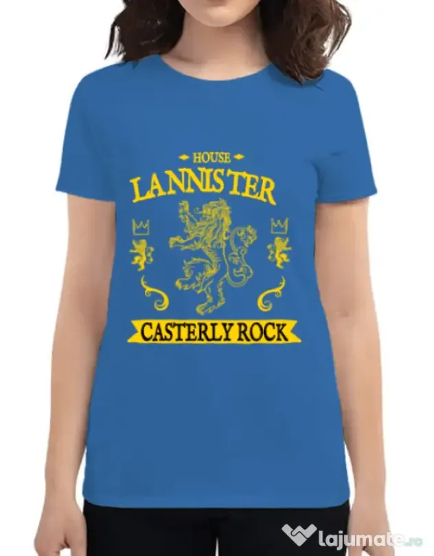Tricou ADLER dama House Lannister Albastru azuriu