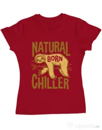 Tricou ADLER dama Natural born chiller Rosu