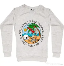 Bluza ADLER dama Welcome to the tropical Migdala melanj