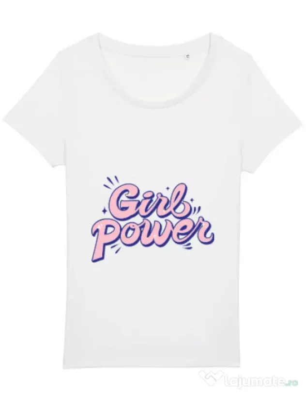 Tricou STANLEY STELLA dama Girl power Alb