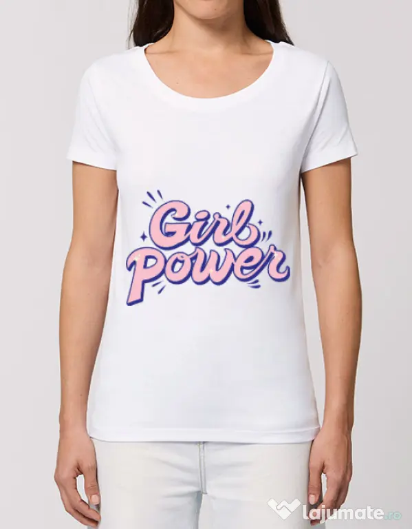 Tricou STANLEY STELLA dama Girl power Alb