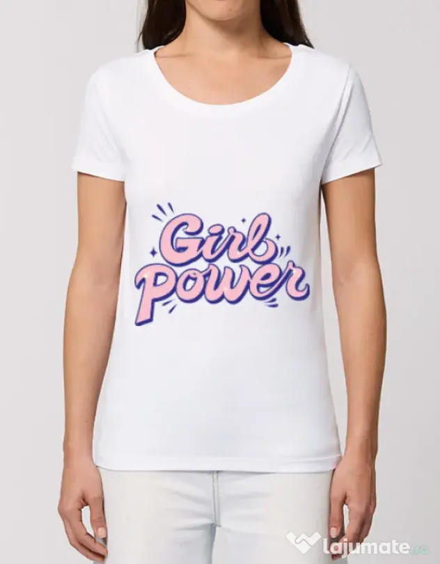 Tricou STANLEY STELLA dama Girl power Alb