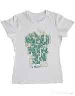Tricou ADLER dama The mountain is calling, I must go! Alb