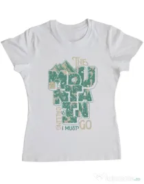 Tricou ADLER dama The mountain is calling, I must go! Alb