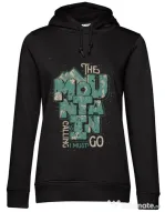 Hoodie dama cu gluga The mountain is calling, I must go! Negru