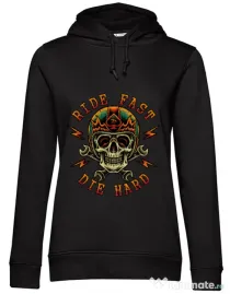 Hoodie dama cu gluga Bad rider Negru