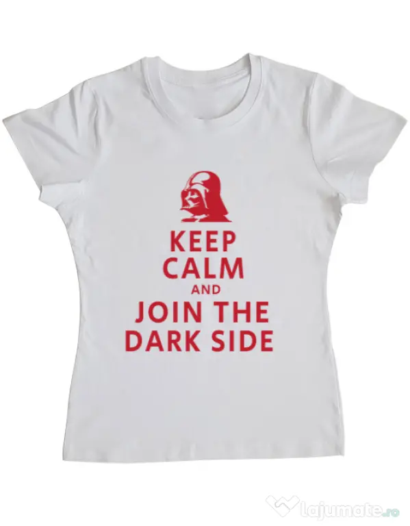 Tricou ADLER dama Join the darkside Alb