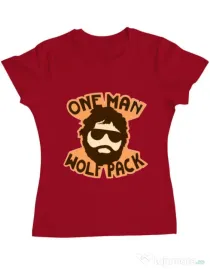 Tricou ADLER dama One man wolf pack Rosu