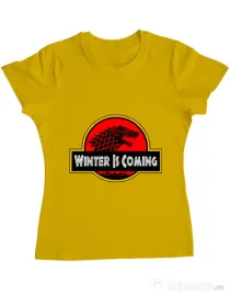 Tricou ADLER dama Jurassic winter Galben