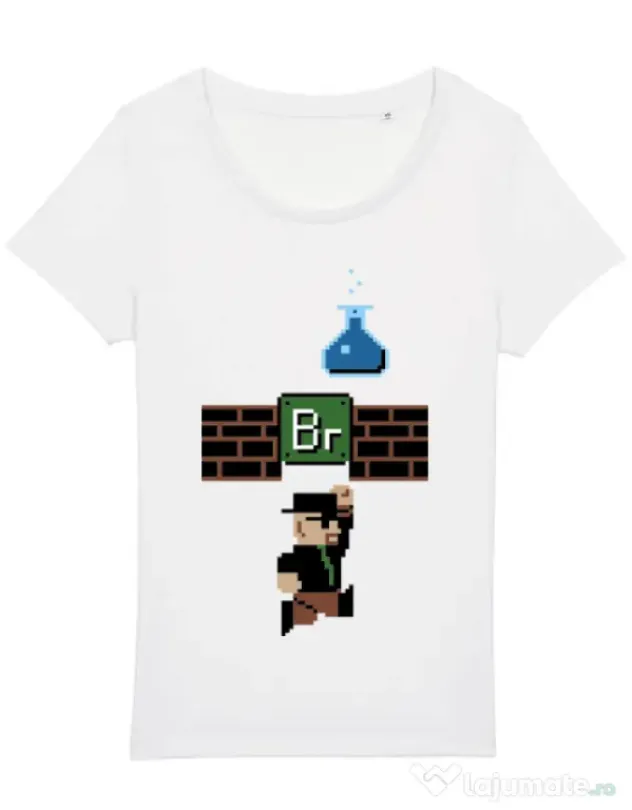 Tricou STANLEY STELLA dama Breaking Mario Alb
