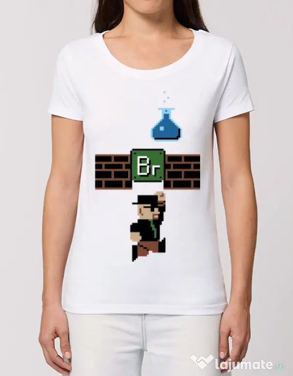 Tricou STANLEY STELLA dama Breaking Mario Alb