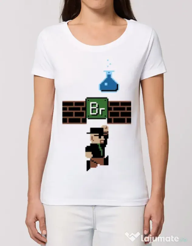 Tricou STANLEY STELLA dama Breaking Mario Alb