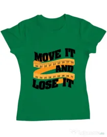 Tricou ADLER dama Move it and lose it Verde mediu