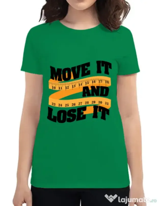 Tricou ADLER dama Move it and lose it Verde mediu
