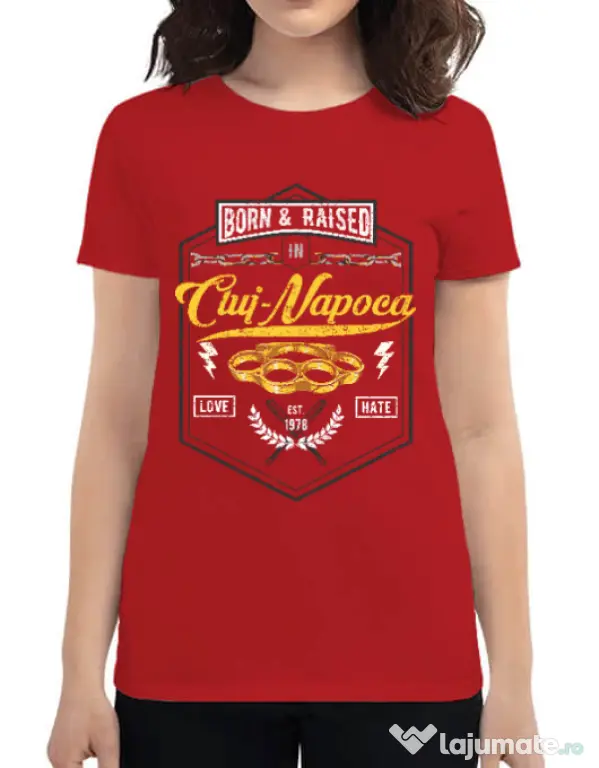 Tricou ADLER dama Cluj Napoca Rosu