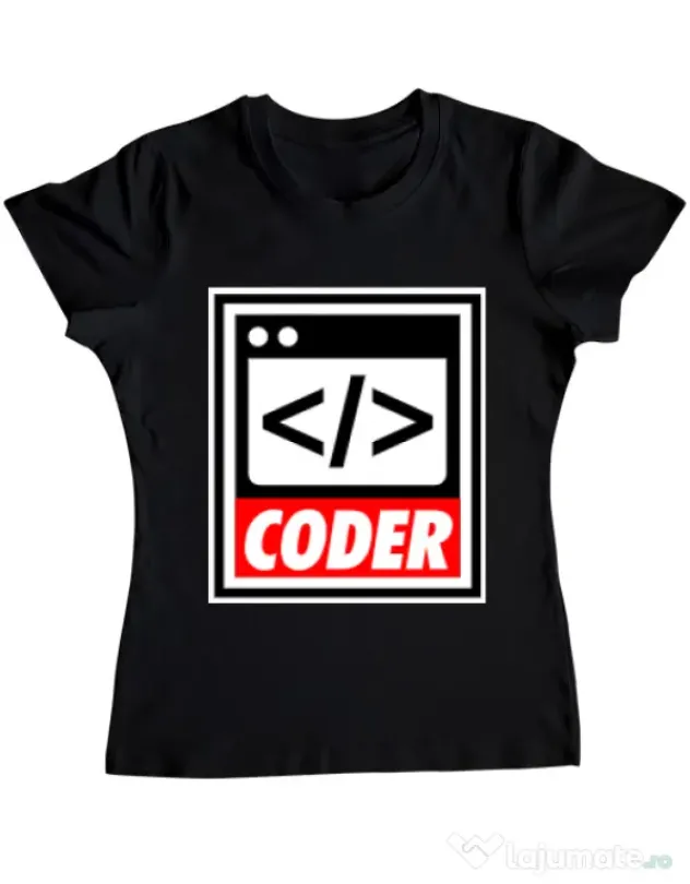 Tricou ADLER dama Coder Negru