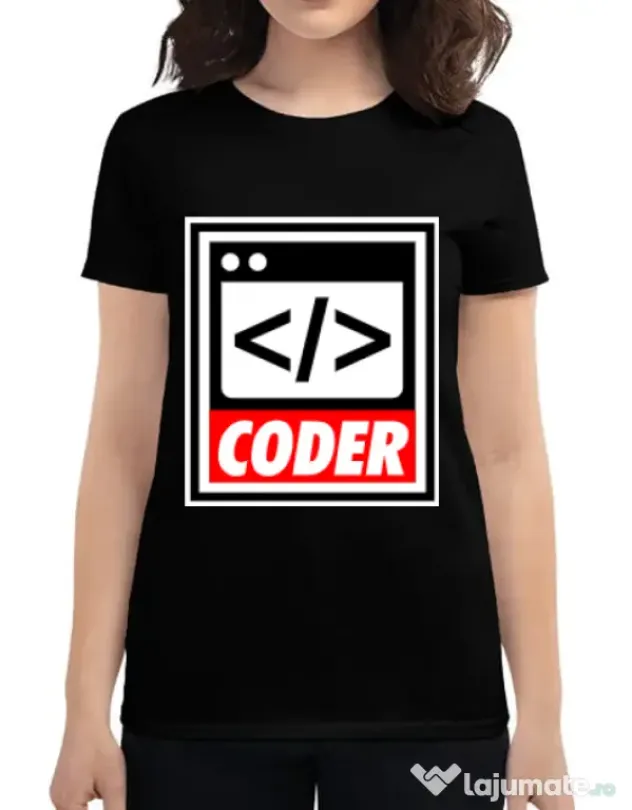 Tricou ADLER dama Coder Negru