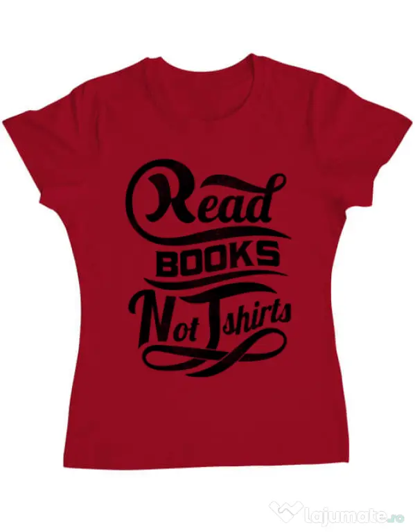 Tricou ADLER dama Read books Rosu
