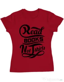 Tricou ADLER dama Read books Rosu