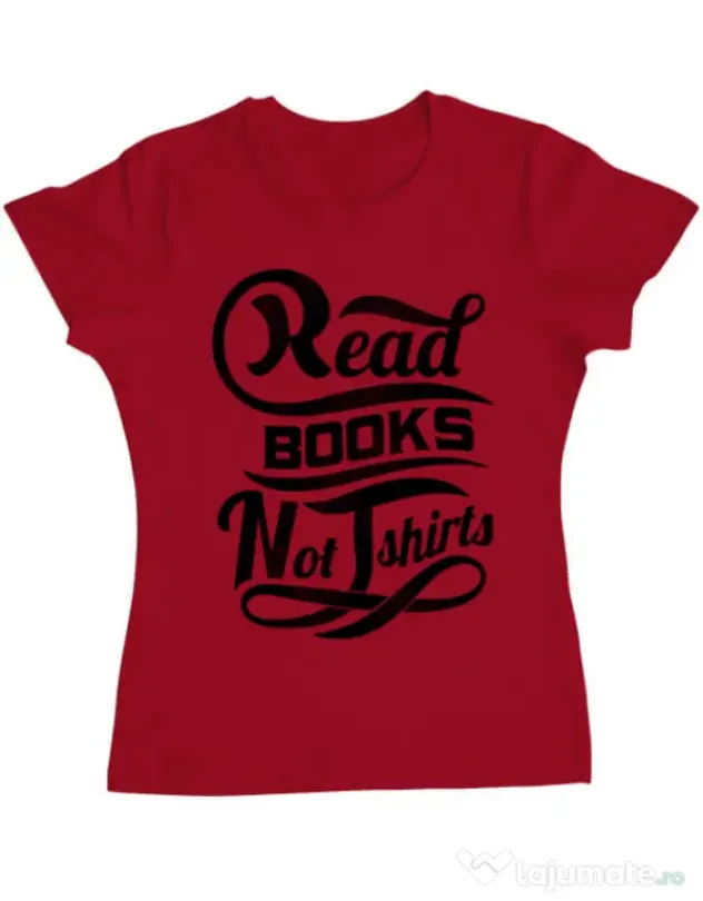 Tricou ADLER dama Read books Rosu
