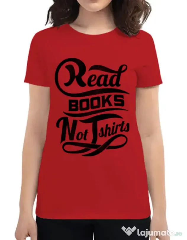 Tricou ADLER dama Read books Rosu