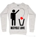 Bluza ADLER dama Recycle love Migdala melanj