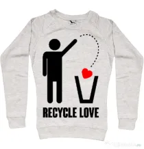 Bluza ADLER dama Recycle love Migdala melanj