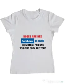 Tricou ADLER dama Roses are red Alb