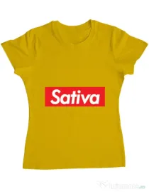 Tricou ADLER dama Sativa Galben