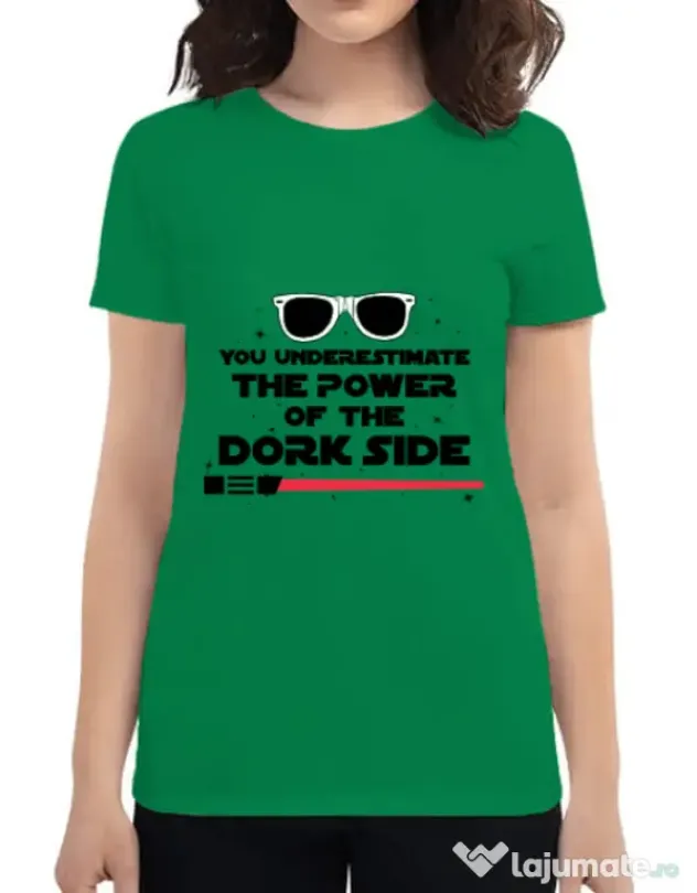 Tricou ADLER dama The power of the dork side Verde mediu