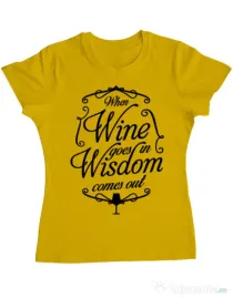 Tricou ADLER dama Wisdom wine Galben