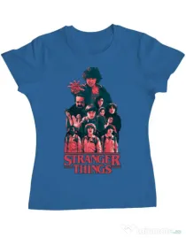 Tricou ADLER dama Stranger team Albastru azuriu