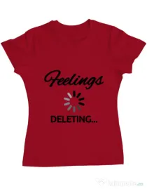 Tricou ADLER dama Deleting feelings Rosu