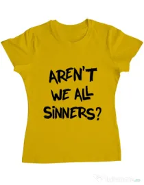 Tricou ADLER dama Sinners Galben