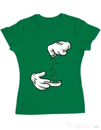 Tricou ADLER dama Magic sparkles Verde mediu