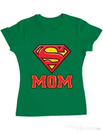 Tricou ADLER dama Super mom Verde mediu